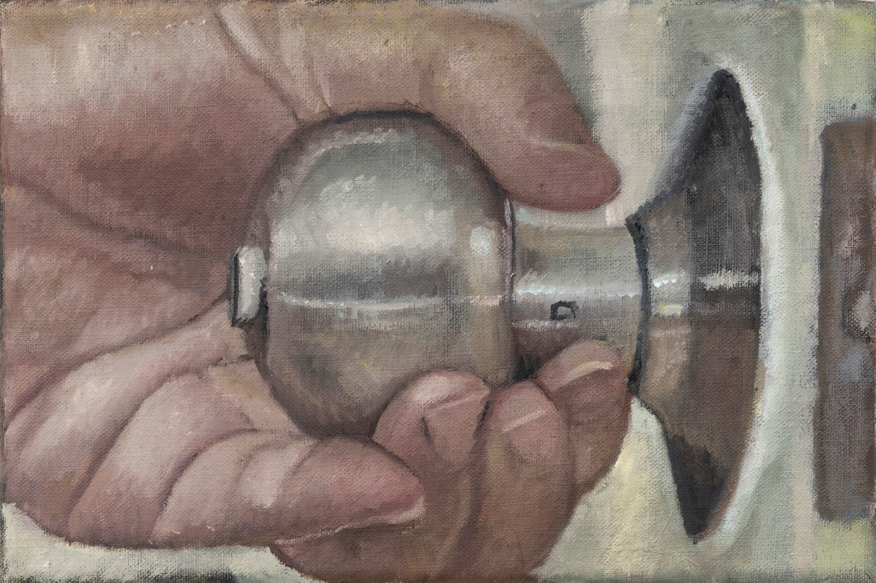 Issy Wood  «Closing», 2022  huile sur toile, 20 x 30 cm